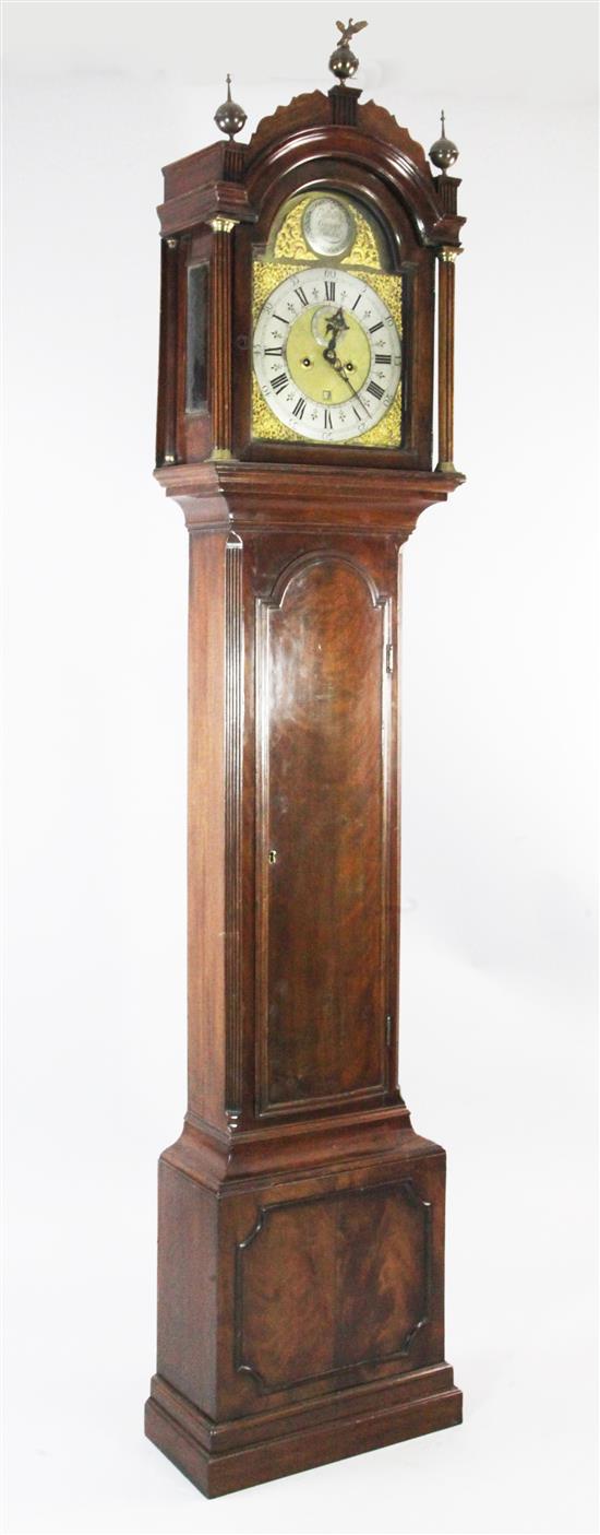 Edward Cooper, London. A George III mahogany eight day longcase clock, 7ft 6in.